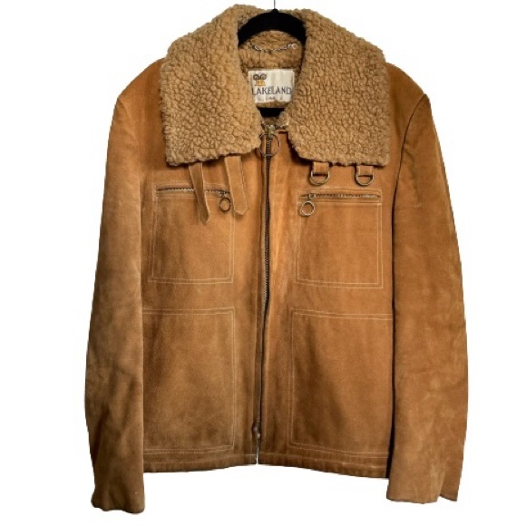 Lakeland Other - Vintage Lakeland Split Cowhide Suede Leather Sherpa Lined Heavyweight Jacket